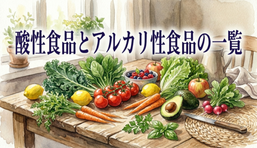 酸性食品とアルカリ性食品の一覧