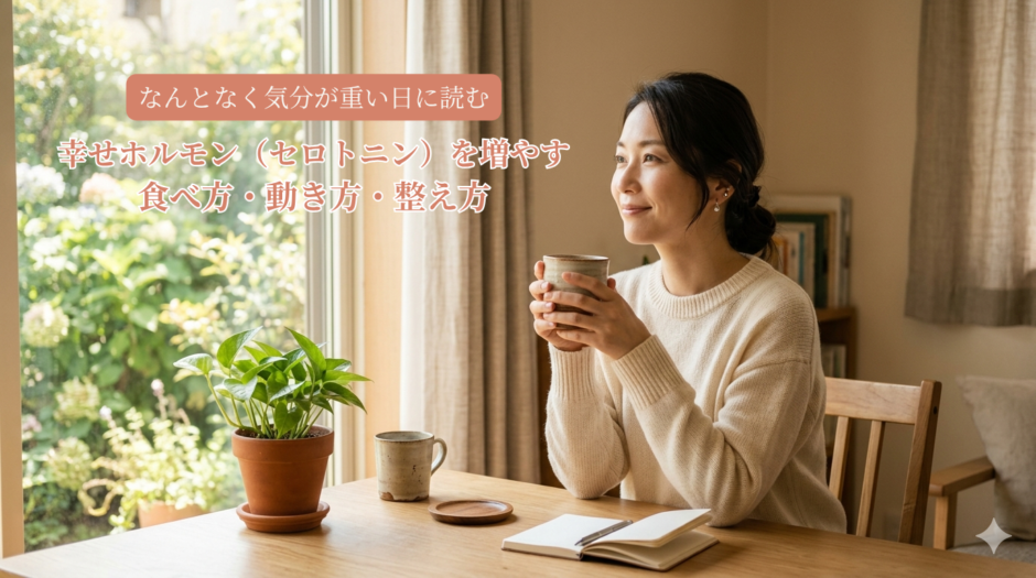 なんとなく気分が重い日に読むーー幸せホルモン（セロトニン）を増やす食べ方・動き方・整え方