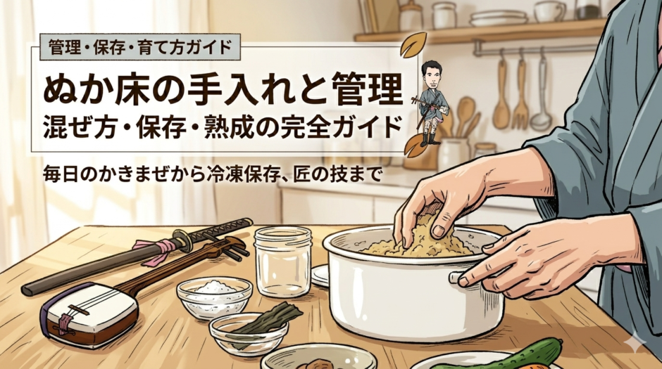 ぬか床の手入れと管理／混ぜ方・保存・熟成の完全ガイド