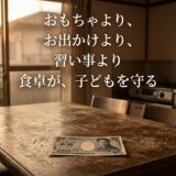 おもちゃより、お出かけより、習い事より——食卓が、子どもを守る