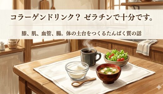 コラーゲンドリンク？　ゼラチンで十分です。——膝、肌、血管、腸。体の土台をつくるたんぱく質の話