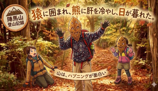 猿に囲まれ、熊に肝を冷やし、日が暮れた——陣馬山親子登山