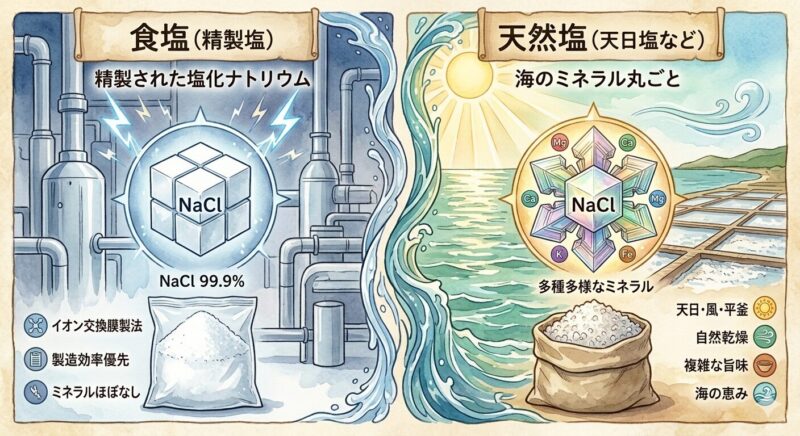 食塩と天然塩の違い