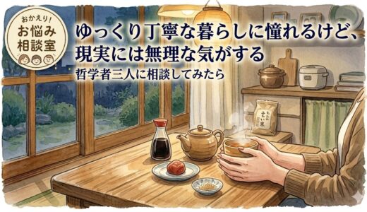 「ゆっくり丁寧な暮らしに憧れるけど、現実には無理な気がする」——哲学者三人に相談してみたら