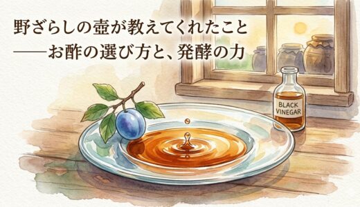 野ざらしの壺が教えてくれたこと——お酢の選び方と、発酵の力