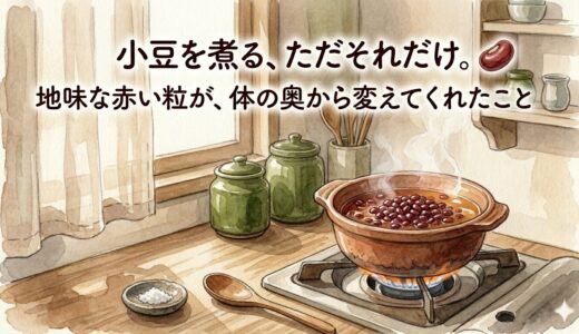小豆を煮る、ただそれだけ。——地味な赤い粒が、体の奥から変えてくれたこと