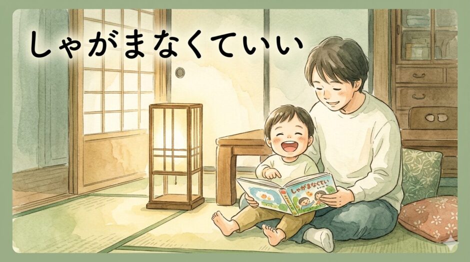 読み聞かせする親子