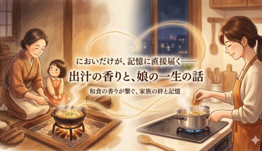 においだけが、記憶に直接届く——出汁の香りと、娘の一生の話