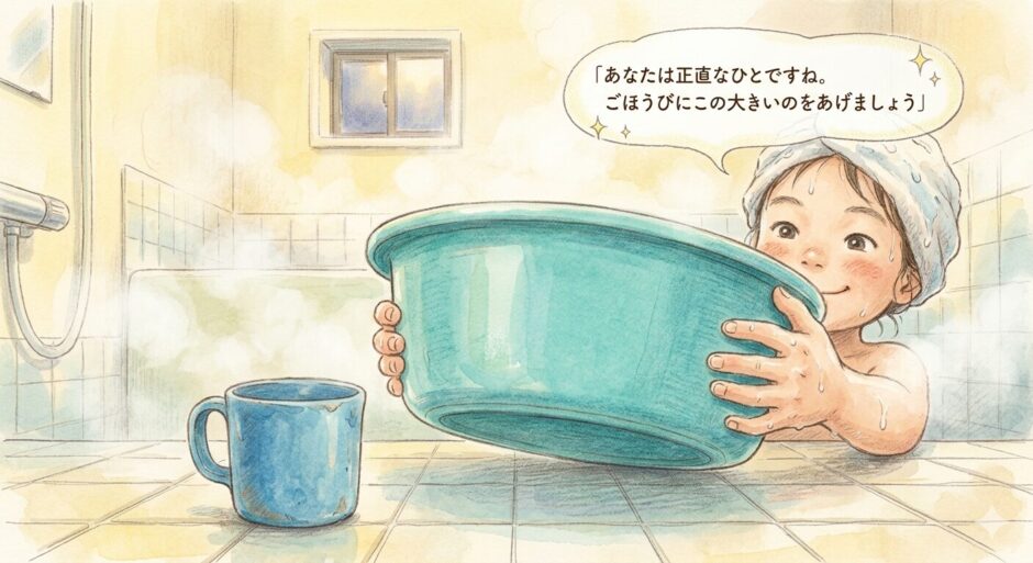 お風呂で娘と