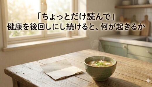 ママからパパへ。「ちょっとだけ読んで」——健康を後回しにし続けると、何が起きるか
