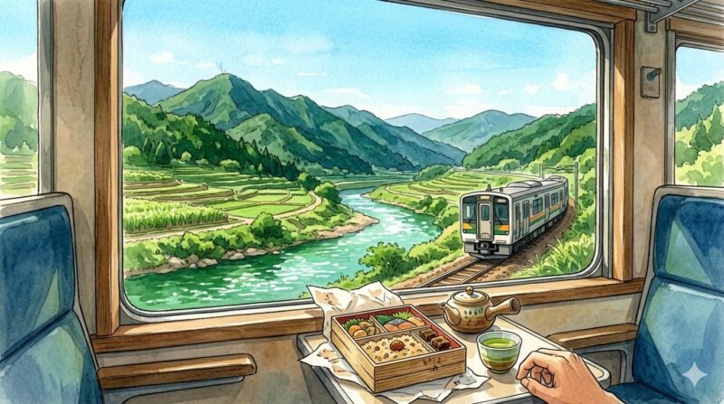 奥久慈のローカル線の車窓