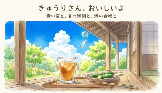 きゅうりさん、おいしいよ——青い空と、夏の縁側と、蝉の合唱と