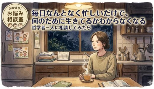 毎日なんとなく忙しいだけで、何のために生きてるかわからなくなる——哲学者三人に相談してみたら