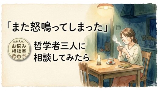 また怒鳴ってしまった——哲学者三人に相談してみたら