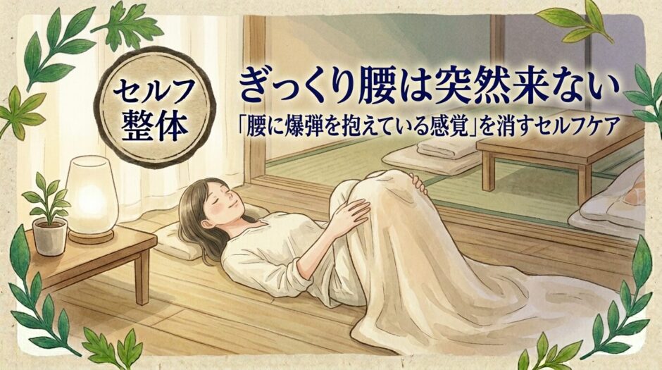 整体する女性