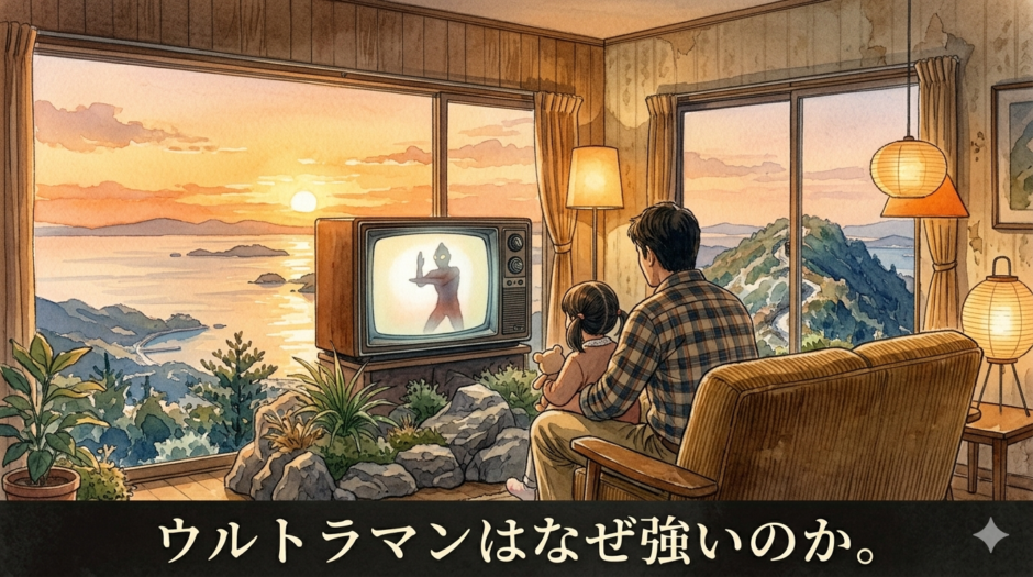 テレビを見る親子