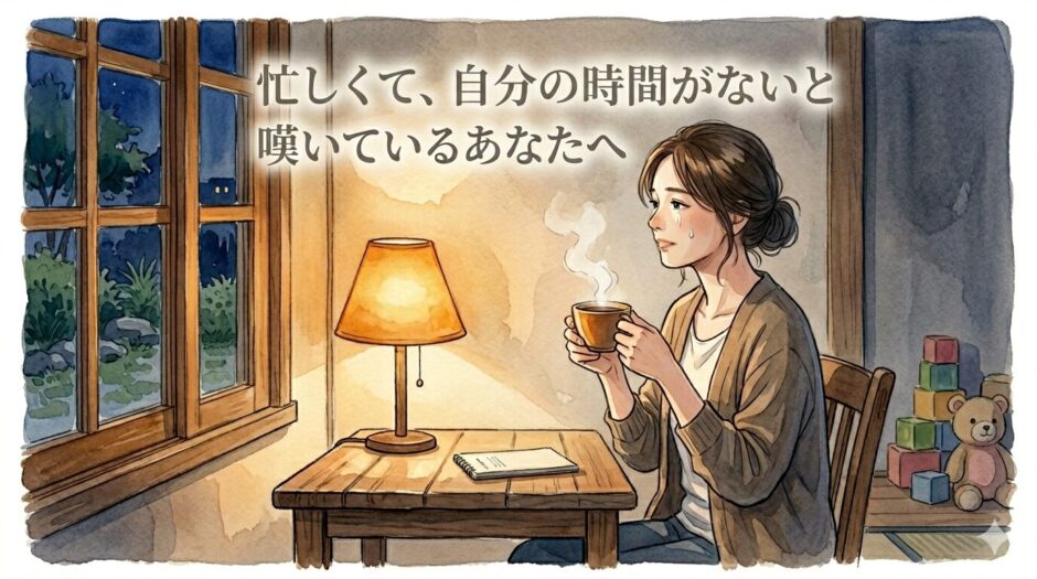 タンポポコーヒーを飲むお母さん