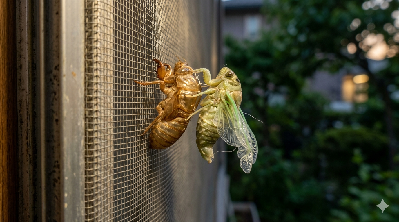 セミの羽化