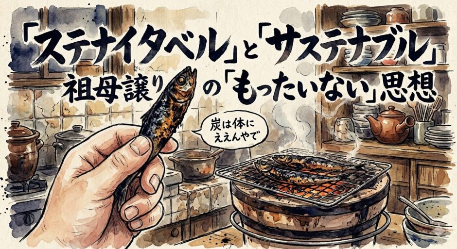 めざしと七輪