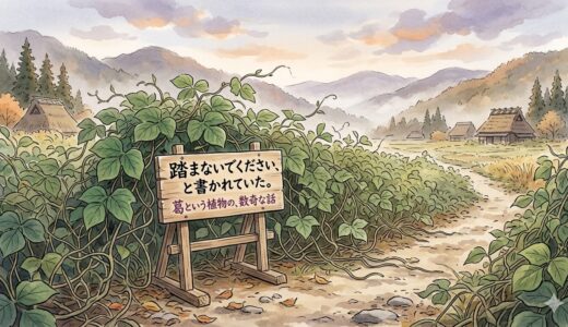 踏まないでください、と書かれていた。——葛という植物の、数奇な話