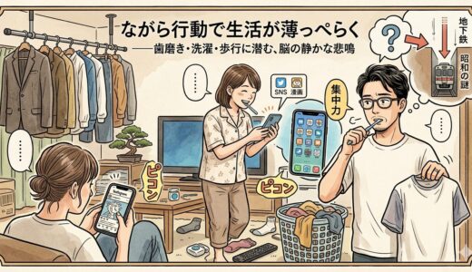 ながら行動で生活が薄っぺらく——歯磨き・洗濯・歩行に潜む、脳の静かな悲鳴