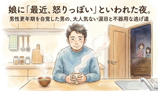 娘に「最近、怒りっぽい」といわれた夜。男性更年期を自覚した男の、大人気ない涙目と不器用な逃げ道