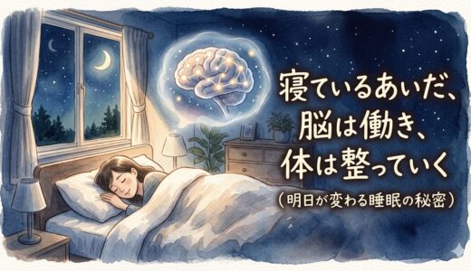寝ているあいだ、脳は働き、体は整っていく——明日が変わる睡眠の秘密