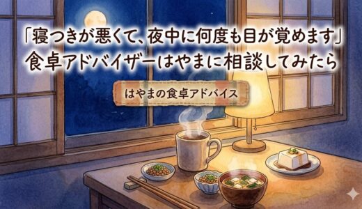 「寝つきが悪くて、夜中に何度も目が覚めます」——食卓アドバイザーはやまに相談してみたら