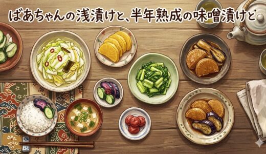 お漬け物の話――ばあちゃんの浅漬けと、半年熟成の味噌漬けと