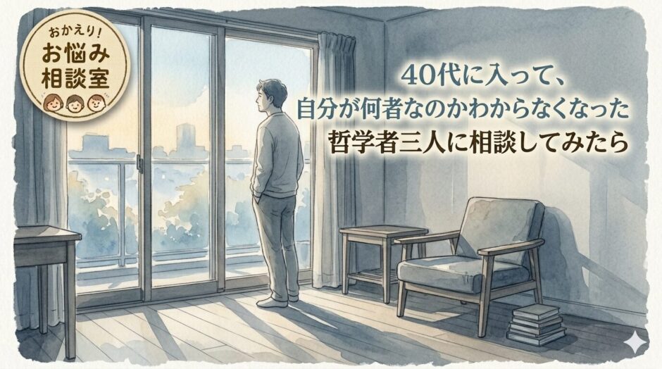 外を見つめる男性