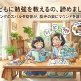 子どもに勉強を教えるの、諦めました。——リビングのスパルタ監督が、脂汗の妻にマウンドを譲るまで