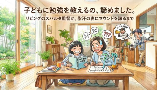 子どもに勉強を教えるの、諦めました。——リビングのスパルタ監督が、脂汗の妻にマウンドを譲るまで
