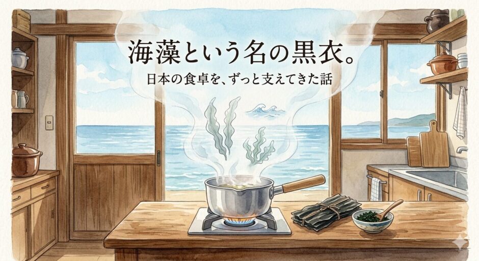 海藻で出汁をとる