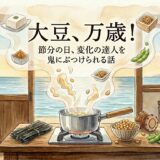 大豆、万歳！　節分の日、変化の達人を鬼にぶつけられる話