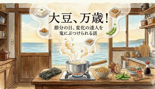 大豆、万歳！　節分の日、変化の達人を鬼にぶつけられる話