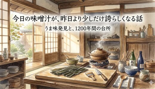 今日の味噌汁が、昨日より少しだけ誇らしくなる話——うま味発見と、1200年間の台所