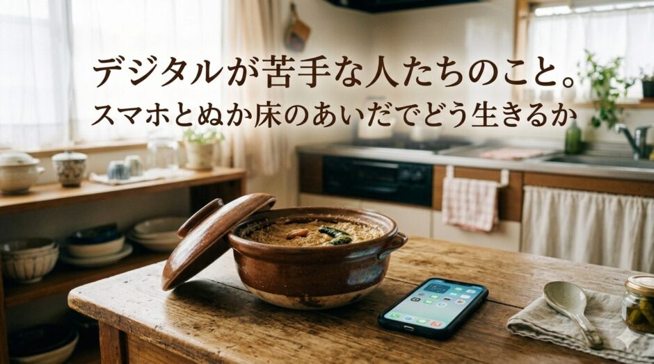 ぬか床とスマホ