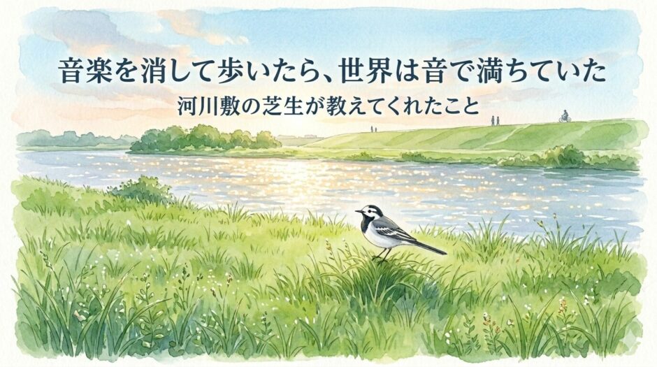 河川敷のセキレイ