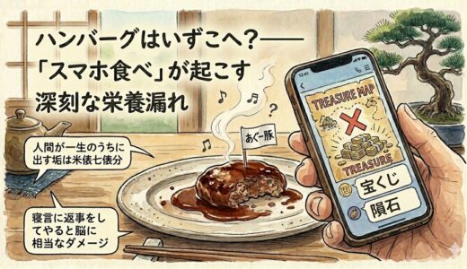 ハンバーグはいずこへ？——「スマホ食べ」が起こす深刻な栄養漏れ