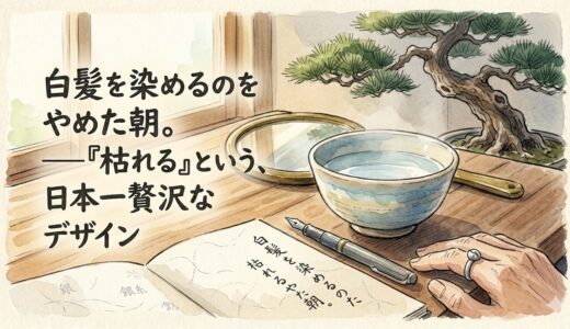 白髪を染めるのをやめた朝。――「枯れる」という、日本一贅沢なデザイン
