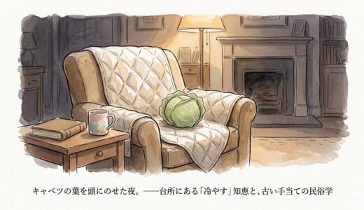 キャベツの葉を頭にのせた夜。——台所にある「冷やす」知恵と、古い手当ての民俗学