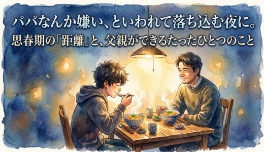 パパなんか嫌い、といわれて落ち込む夜に。——思春期の「距離」と、父親ができるたったひとつのこと