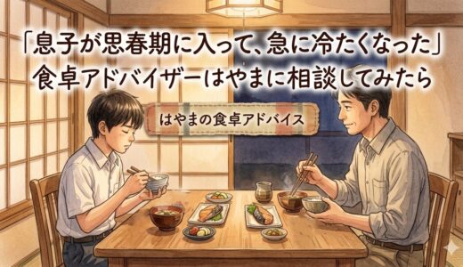 「息子が思春期に入って、急に冷たくなった」——食卓アドバイザーはやまに相談してみたら