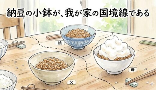 納豆の小鉢が、我が家の国境線である