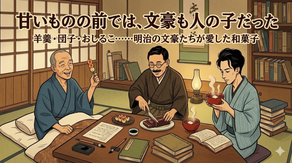 文豪たちと和菓子