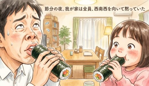 節分の夜、我が家は全員、西南西を向いて黙っていた