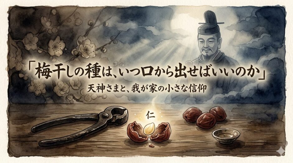 梅干しの種と天神様