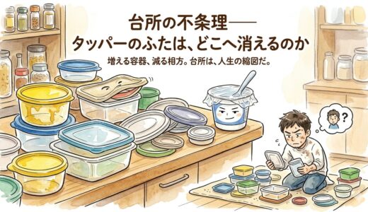 台所の不条理——タッパーのふたは、どこへ消えるのか