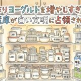 ヨーグルトが並ぶ冷蔵庫