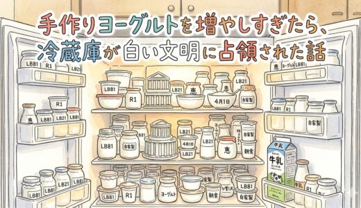 手作りヨーグルトを増やしすぎたら、冷蔵庫が白い文明に占領された話